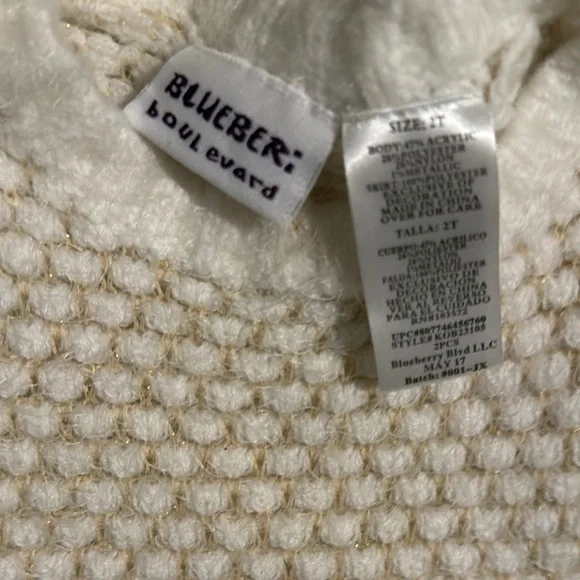 Cream Ruffled Tiered Babydoll Dress 2T - Picture 2 of 5